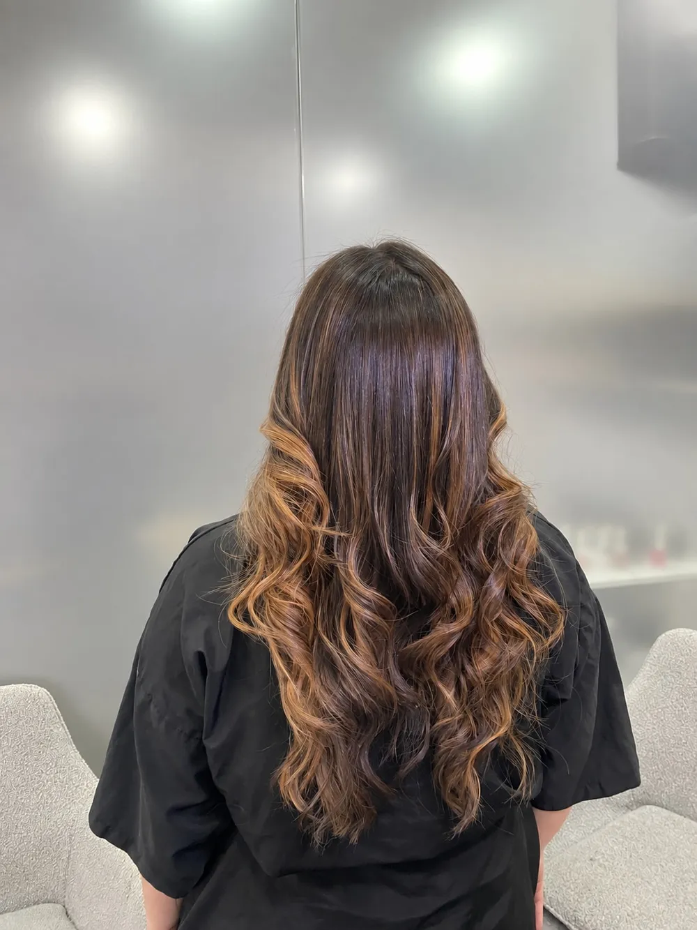 Balayage dimensional en cabello largo, realizado en Balayage RD
